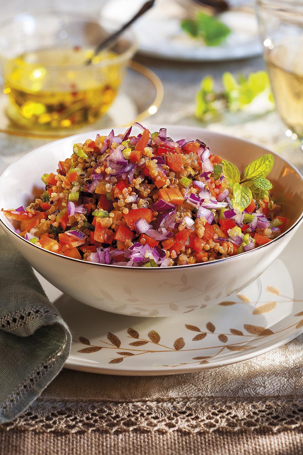 Comidas rápidas: ensalada de quinoa con crudités
