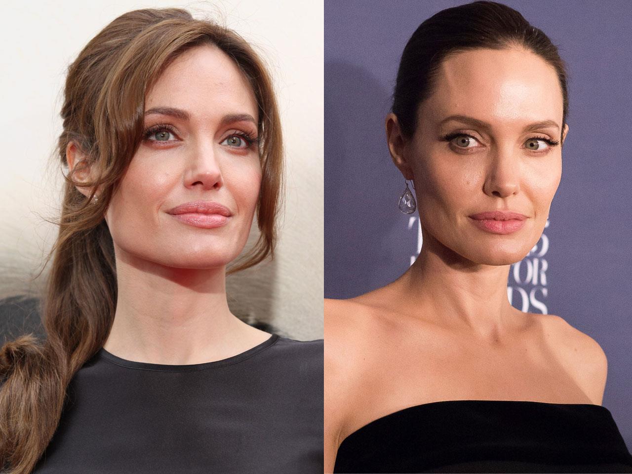 recogidos forma cara Angelina Jolie