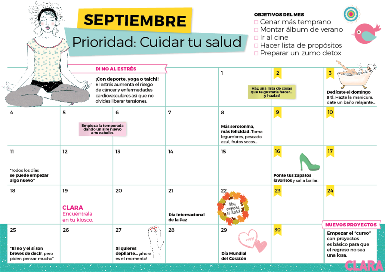 calendario revista clara septiembre