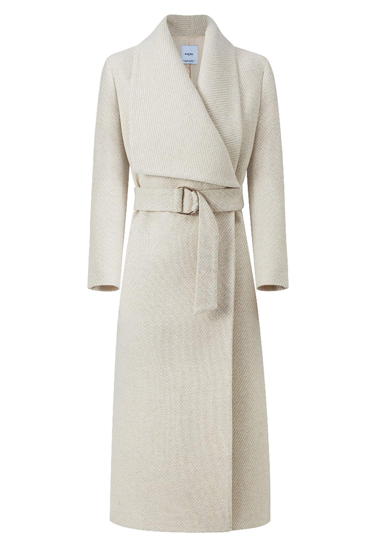 El abrigo entallado abrigos gustosos Solapa XL, de MANGO, 119,99€