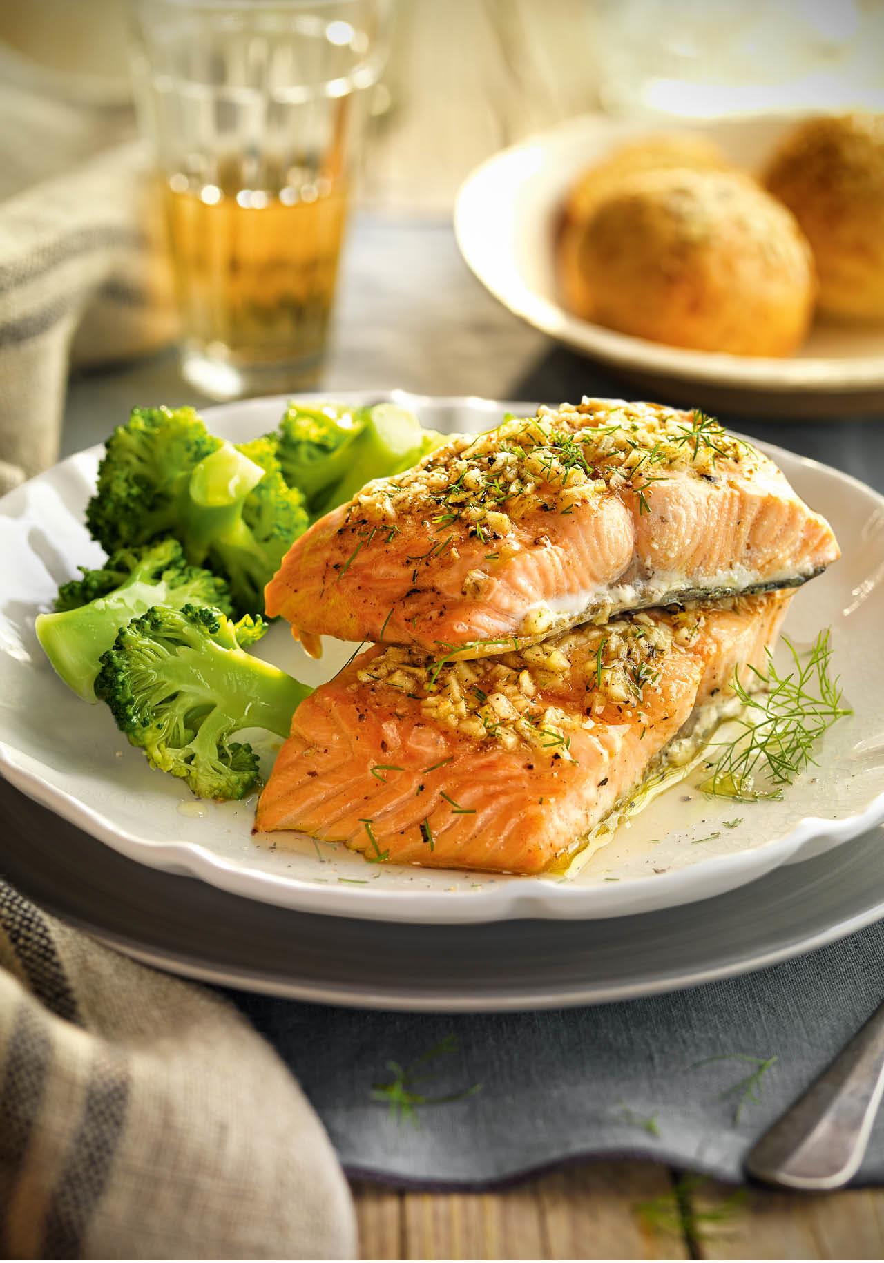 recetas con salmon brocoli