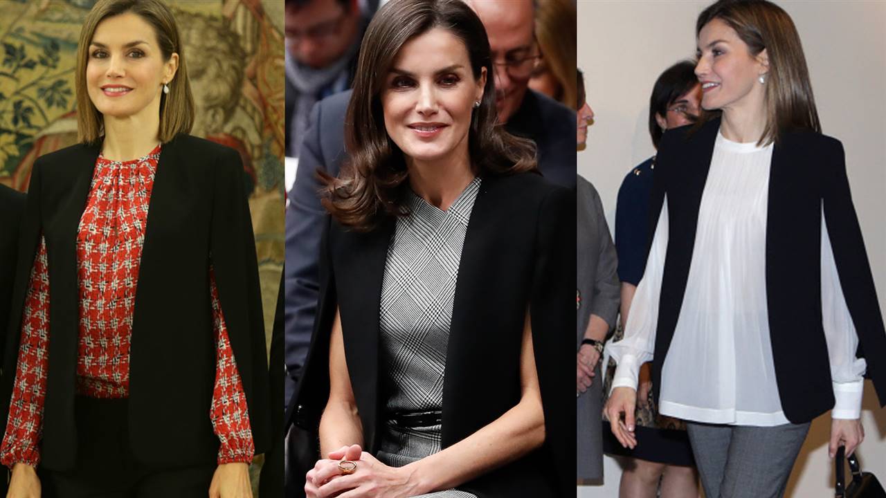 ¡Es real! Zara actualiza la capa negra que la reina Letizia ha hecho viral