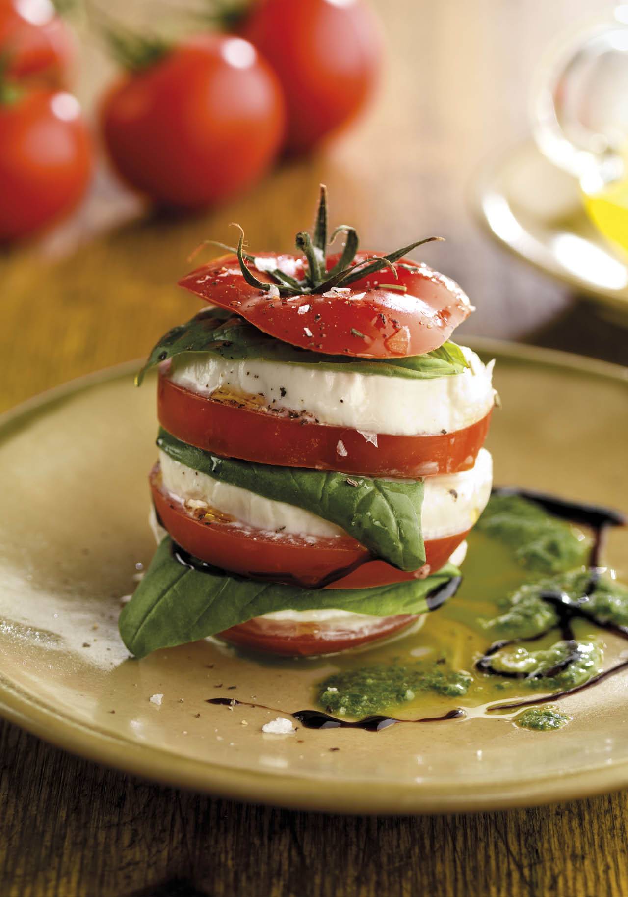 recetas faciles resultonas ensalada tomate mozzarella albahaca