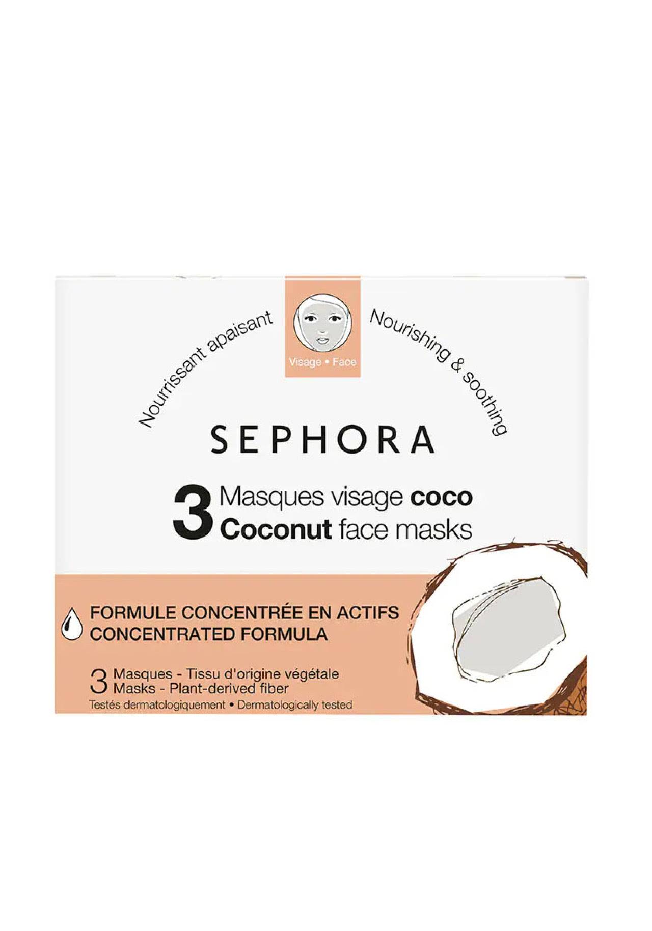 Cosmética con aceite de coco Mascarilla facial con coco de Sephora