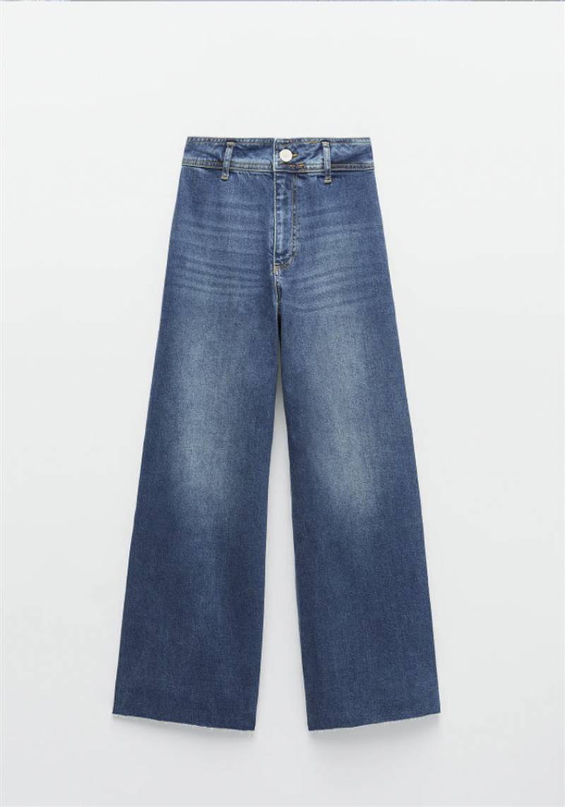 Jeans Straight Marine Culotte de Zara