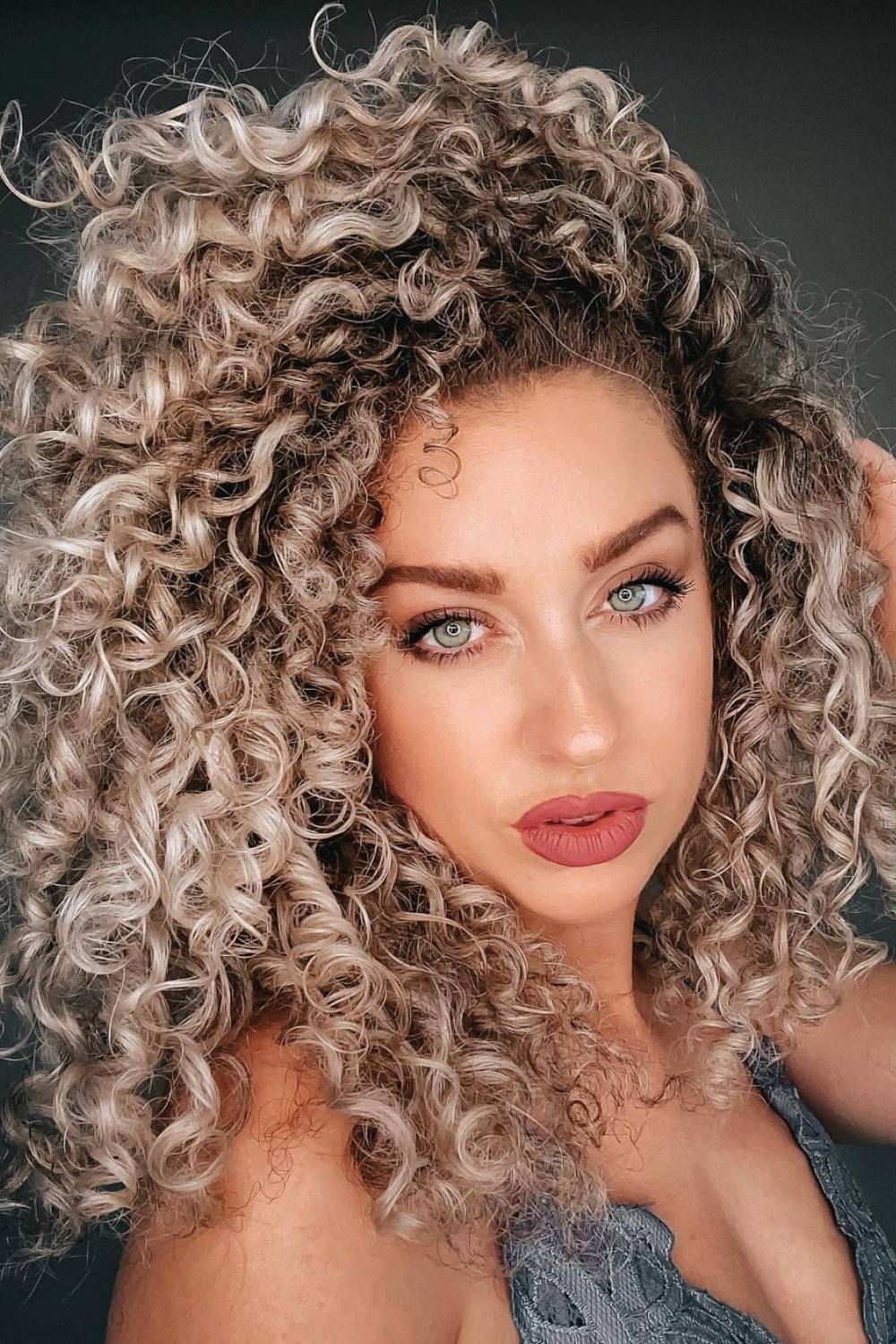 Curly blonde