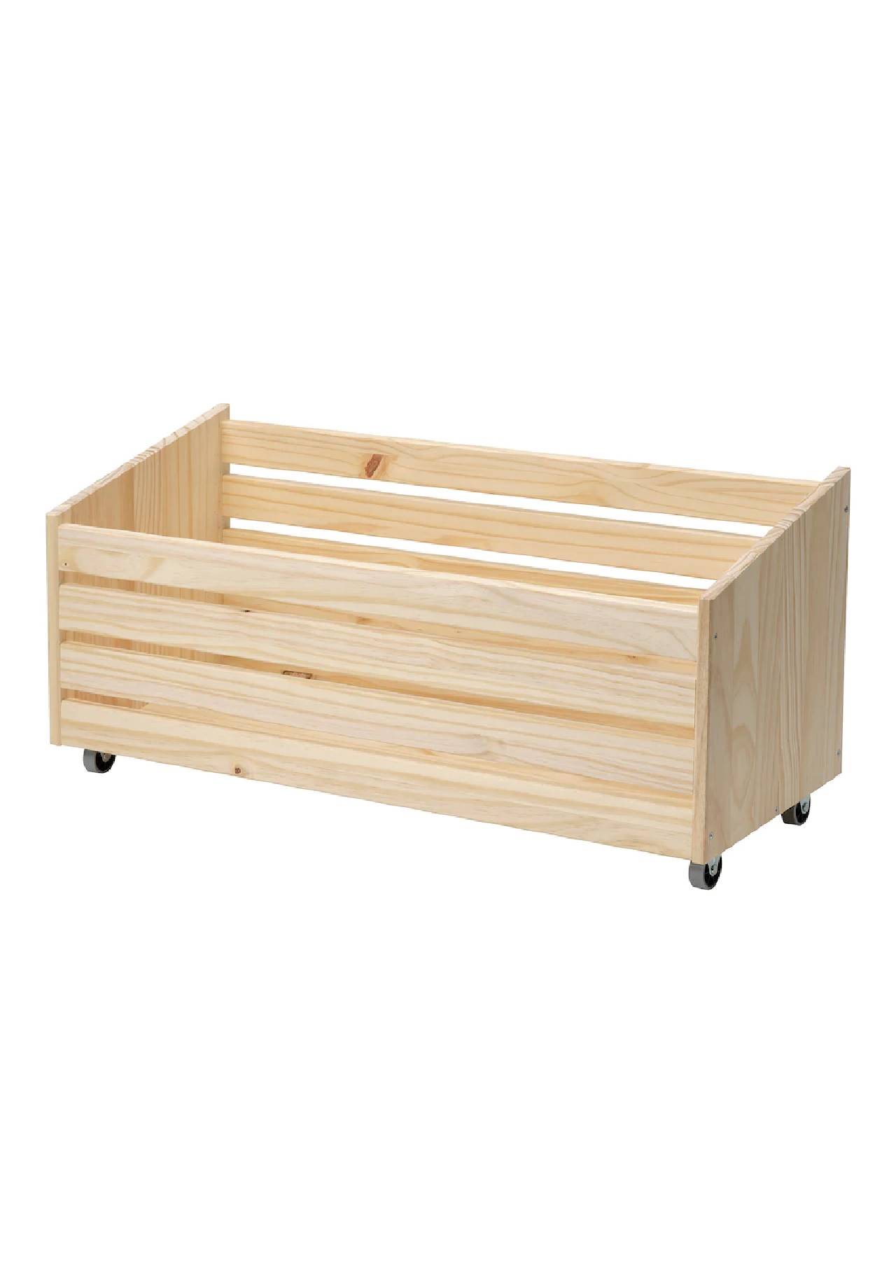 Novedades IKEA 2022 caja de pino con ruedas IVAR