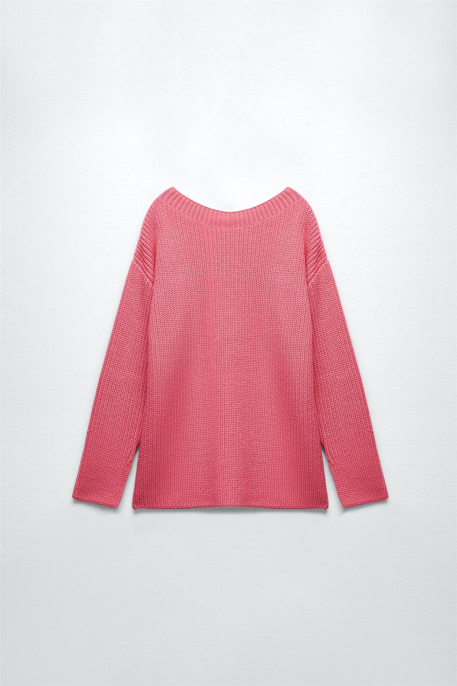 Jersey de punto rosa de Zara