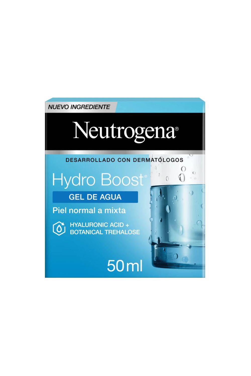 Neutrogena Hydro Boost Crema Gel Hidratante Facial con Ácido Hialurónico, 50ml