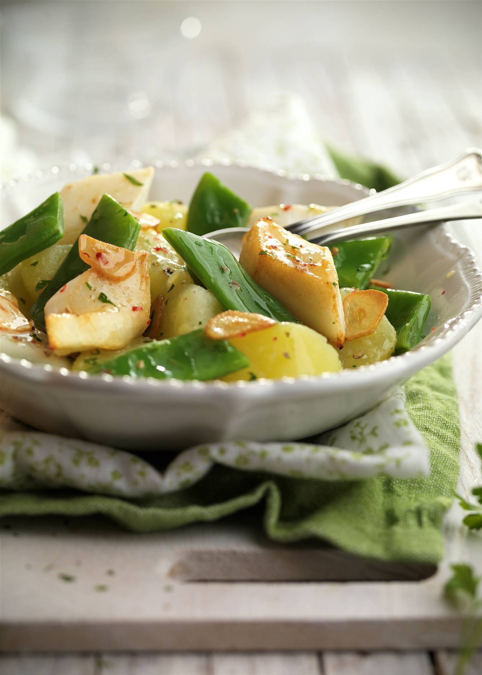 recetas saludables judías verdes con patata y sepia