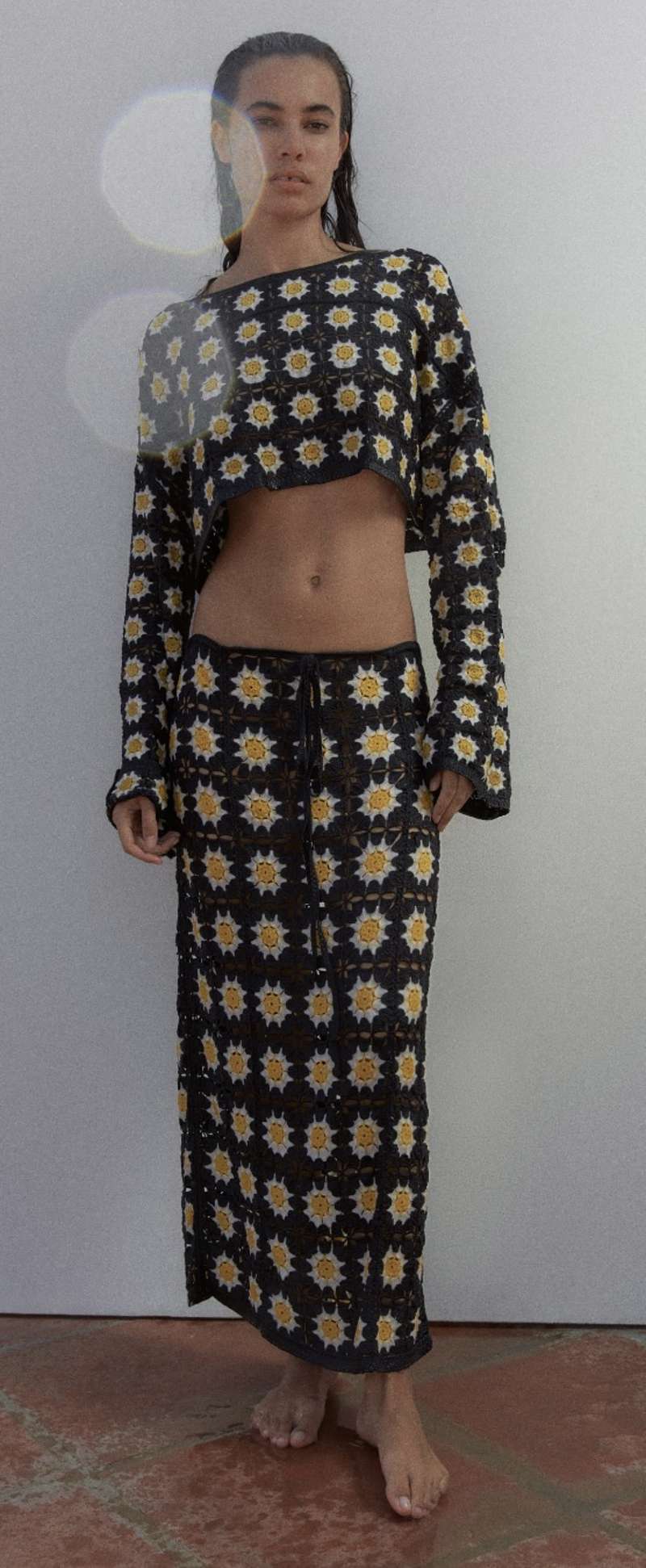 Falda crochet Zara