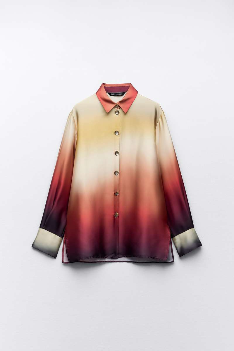 Camisa satinada de Zara