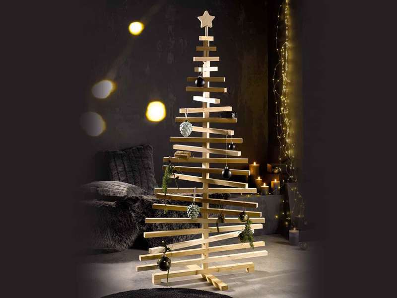 Árbol de Navidad de madera de LIDL