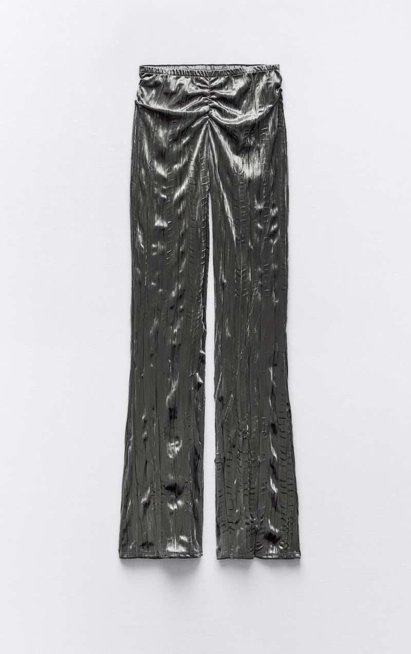 Pantalones metalizados Zara