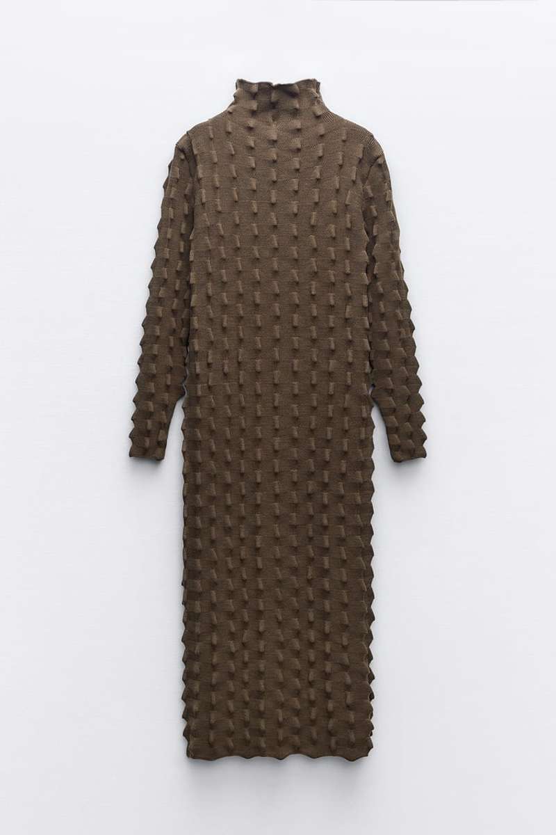 Este es el vestido de punto finito de Zara ideal para otoño