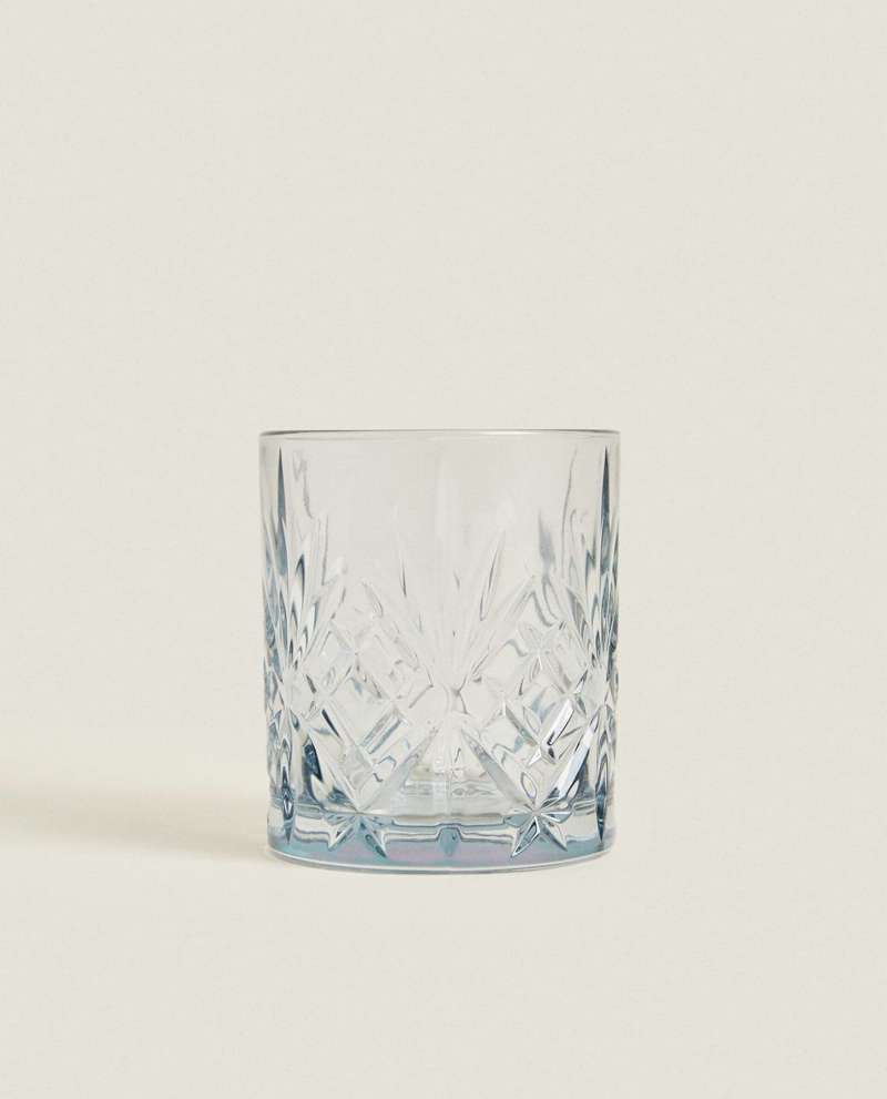 Vaso de vidrio cristalín 
