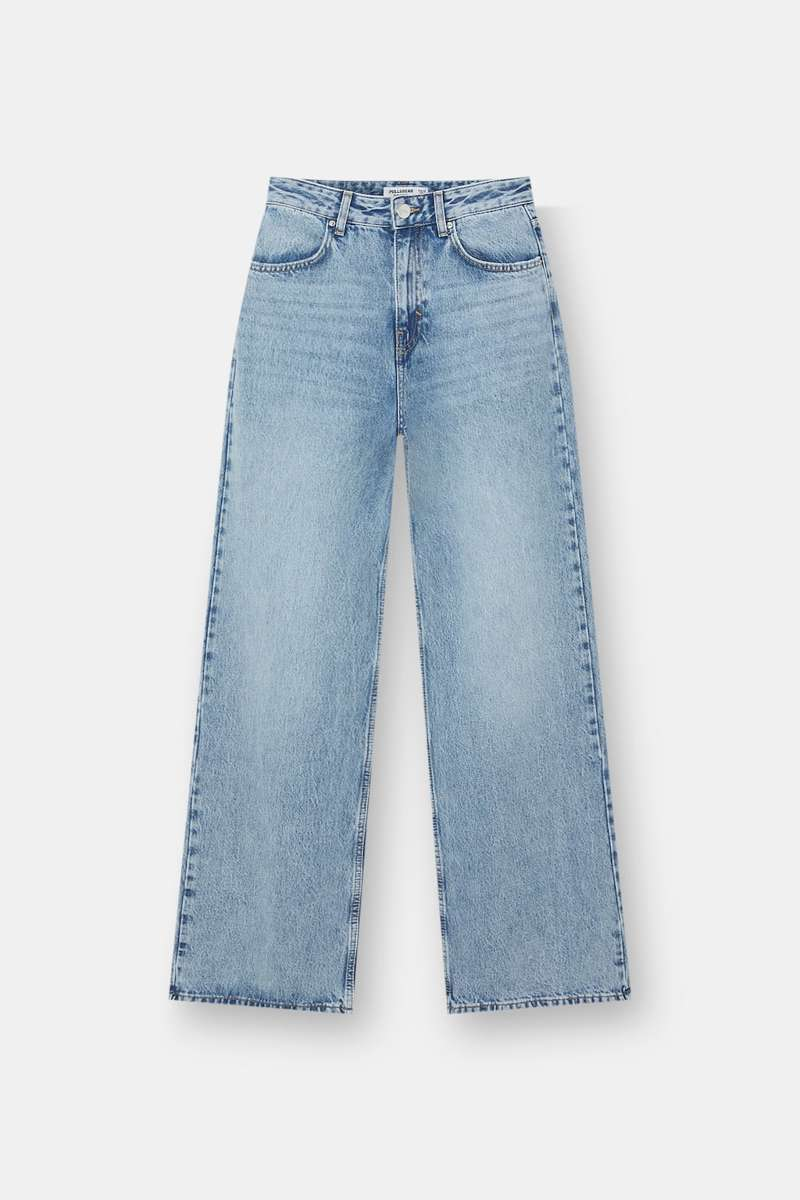 pull and bear wide leg jeans