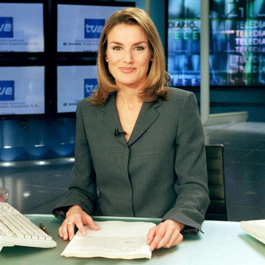 La reina Letizia, presentadora del Telediario