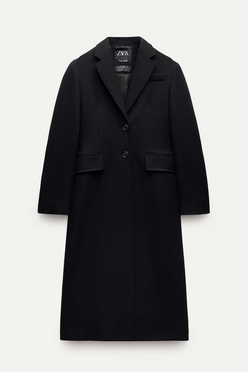 Abrigo negro Zara