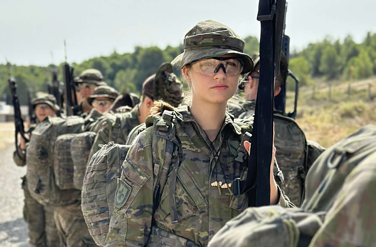 Leonor durante su formación militar