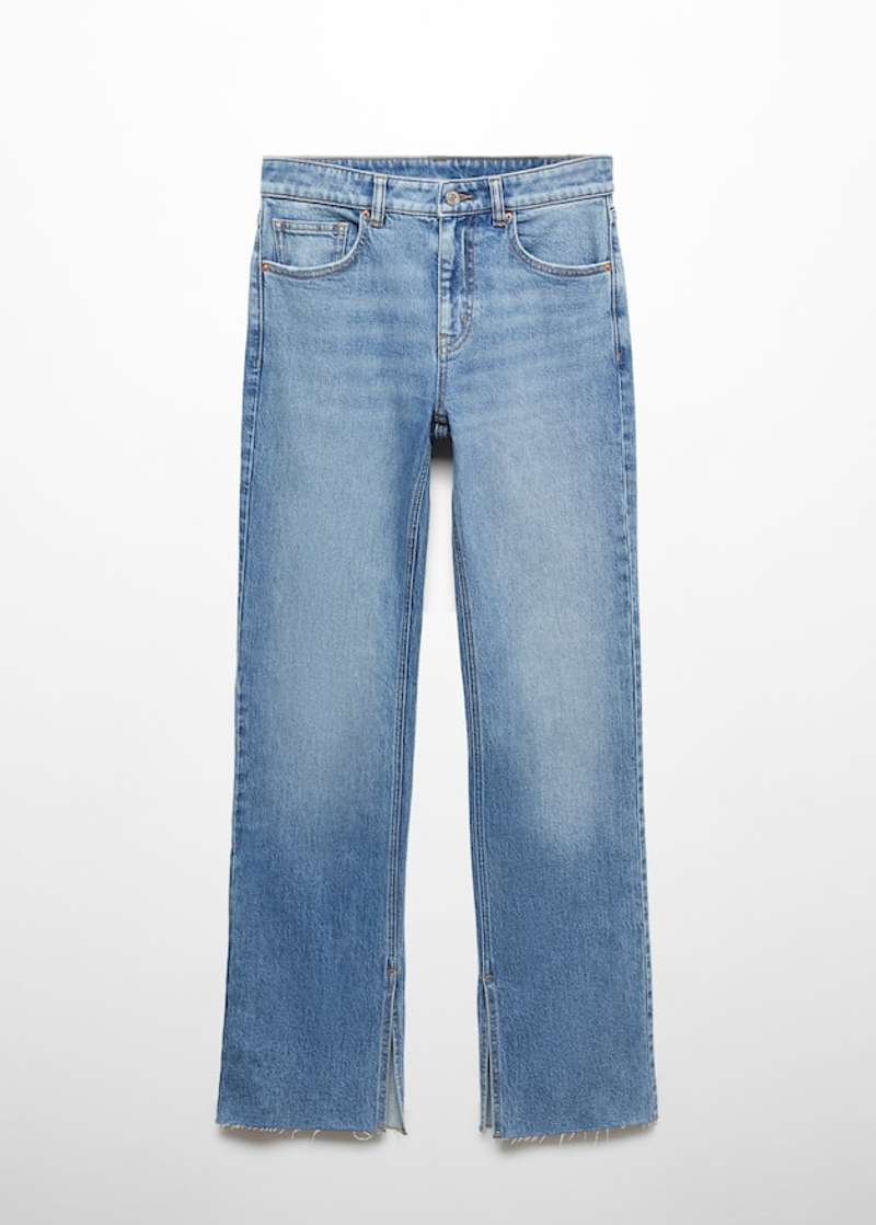 jeans con abertura Mango