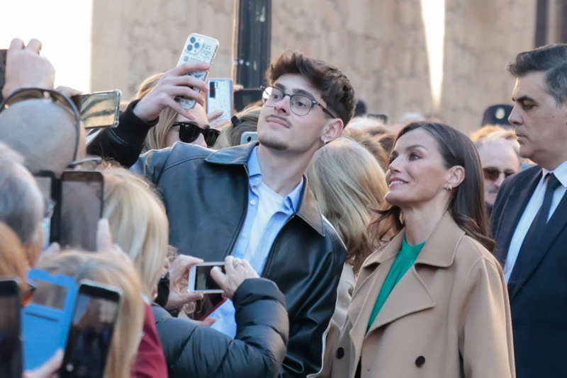 Letizia, selfie en Salamanca
