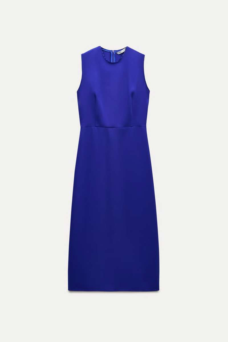 vestido azul zara 