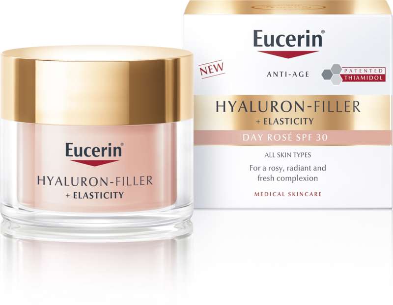 Mejores cremas antiedad de 2024 Eucerin Hyaluron-Filler + Elasticity Day Rosé SPF30