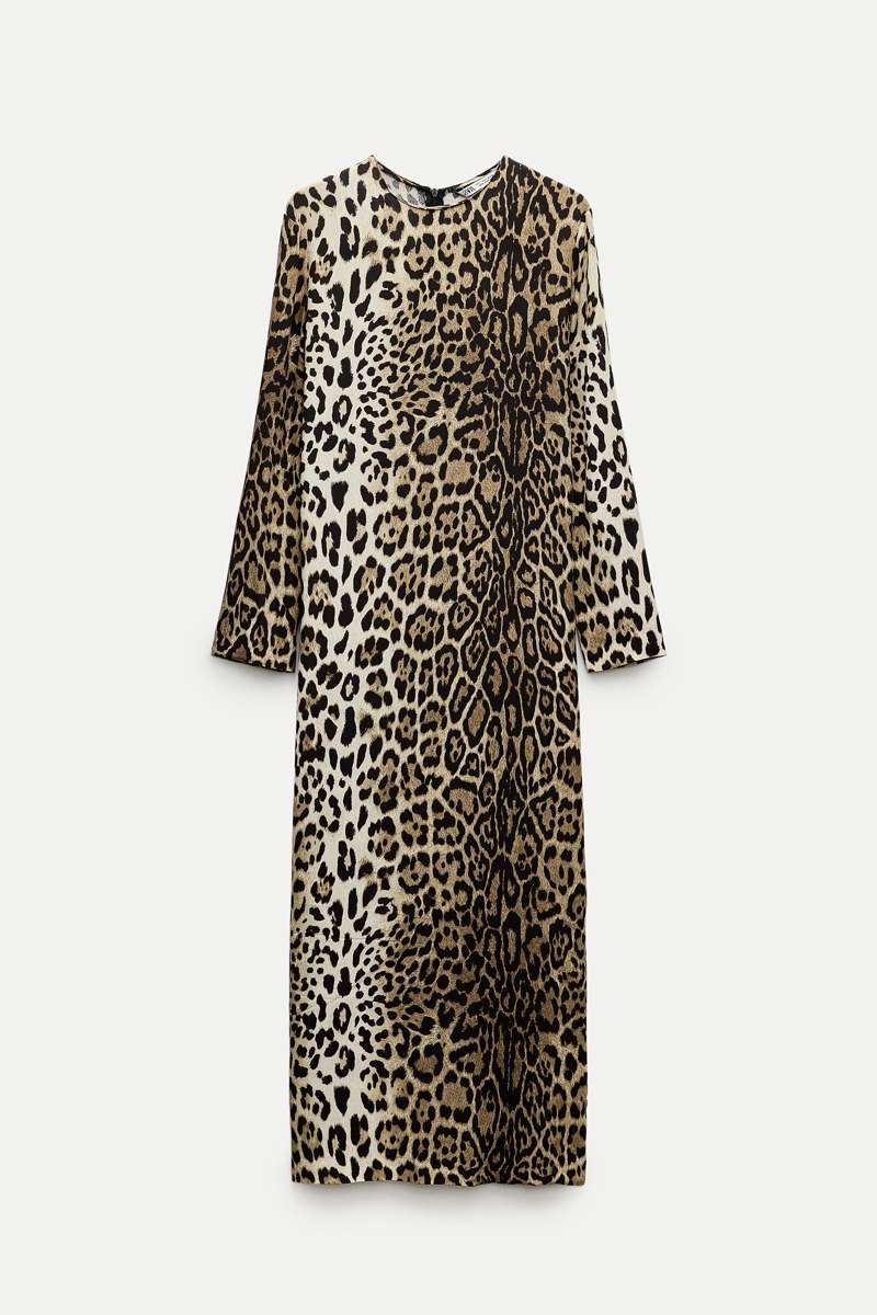 vestido leopardo zara
