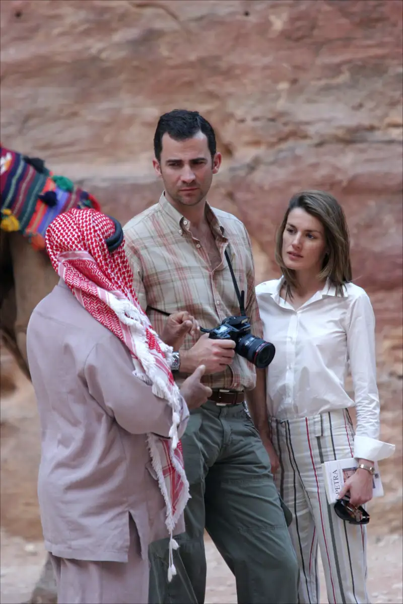 Felipe y Letizia en Petra