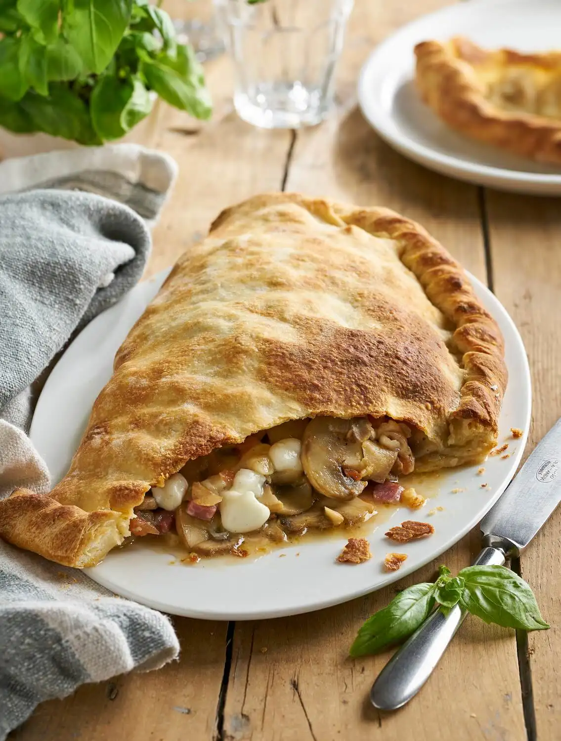 recetas con champiñones calzone