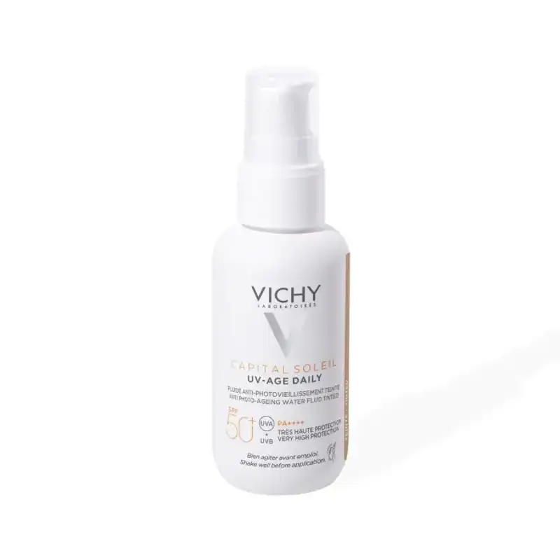 Protector solar antiedad con color Vichy