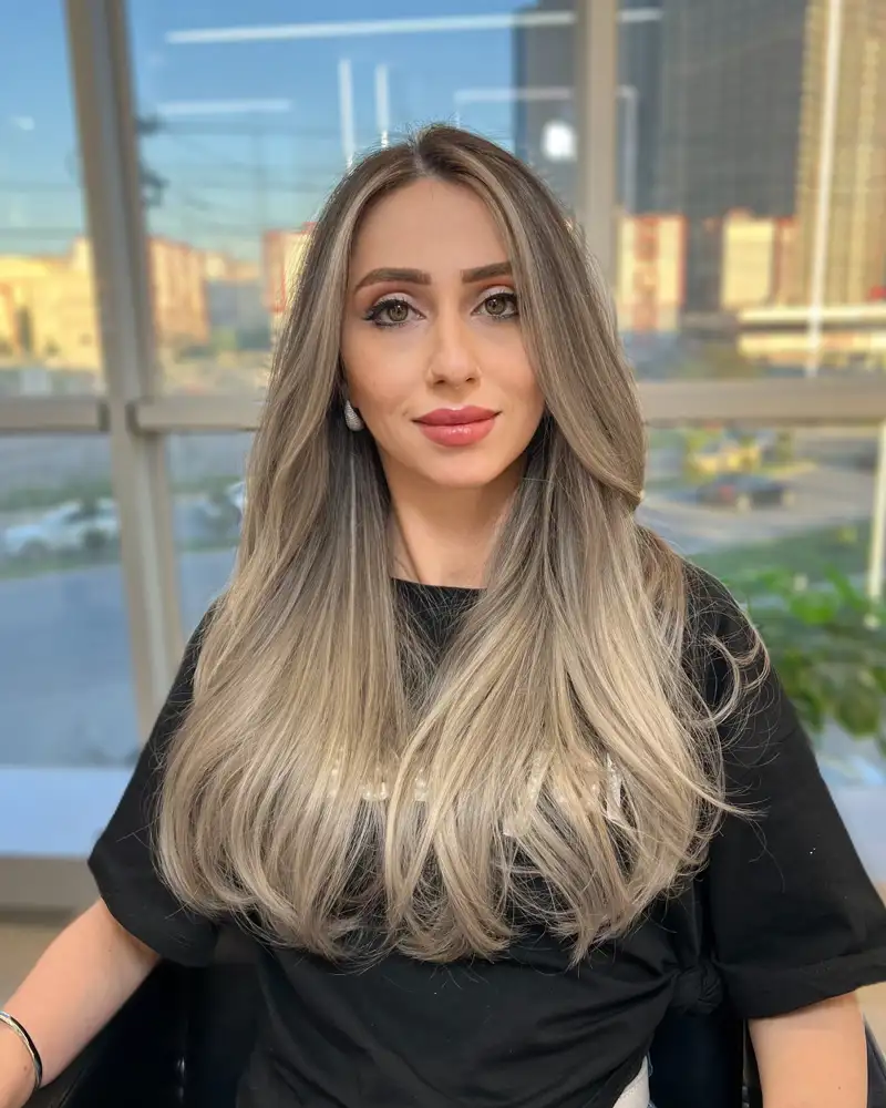 mechas para disimular canas Balayage + babylights