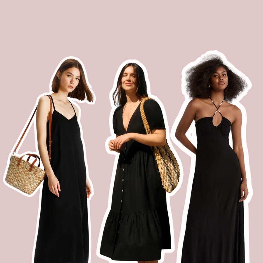 Los vestidos negros también triunfan en verano: 5 prendas frescas y sofisticadas para mujeres de 50