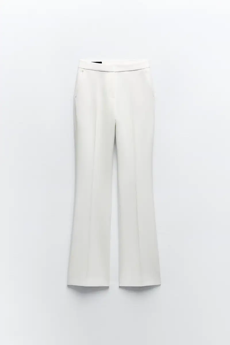 Pantalón blanco de traje de Zara