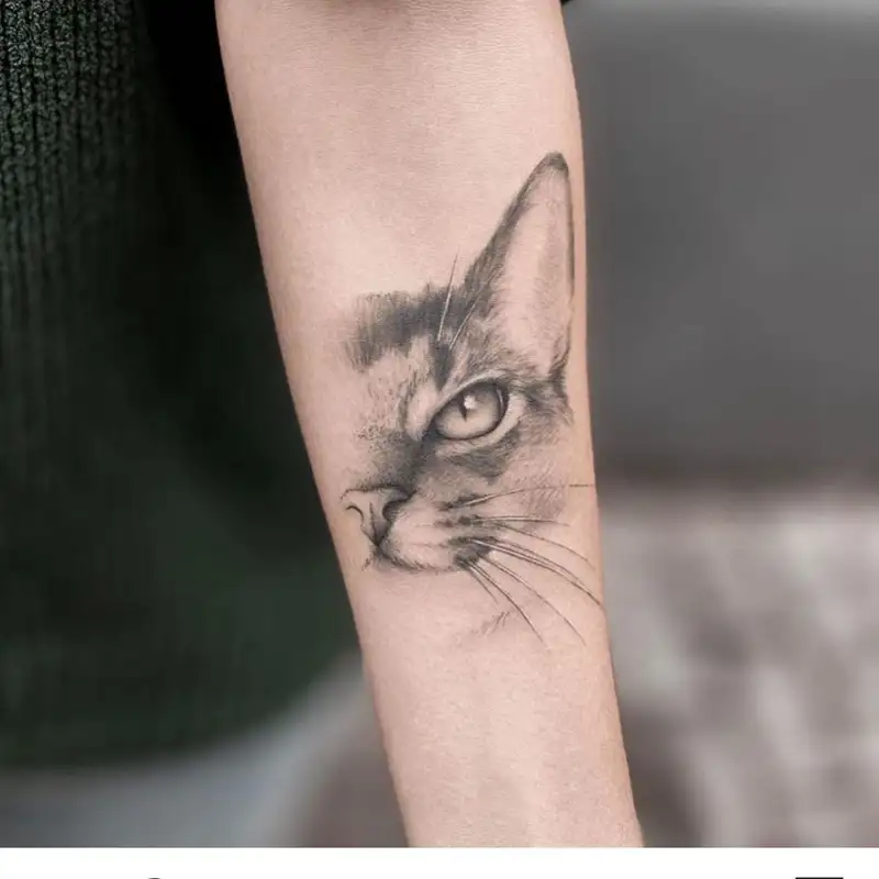 tatuaje mujer gato