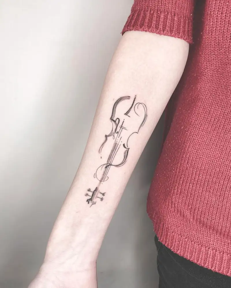 tatuaje musica mujer