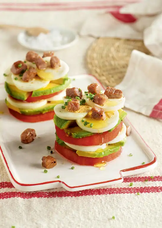 ensalada de atún timbal de tomate y atún