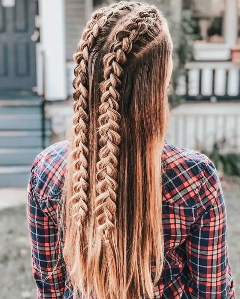 Peinados con trenzas y pelo suelto: boxeadoras