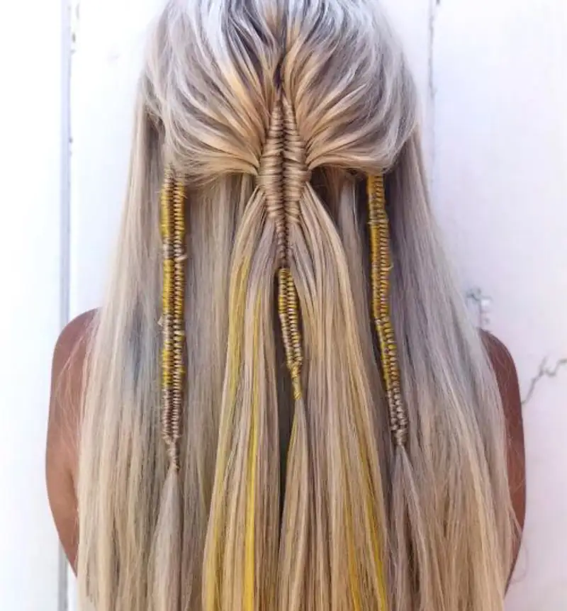 peinados con trenzas y pelo suelto Estilo infinito