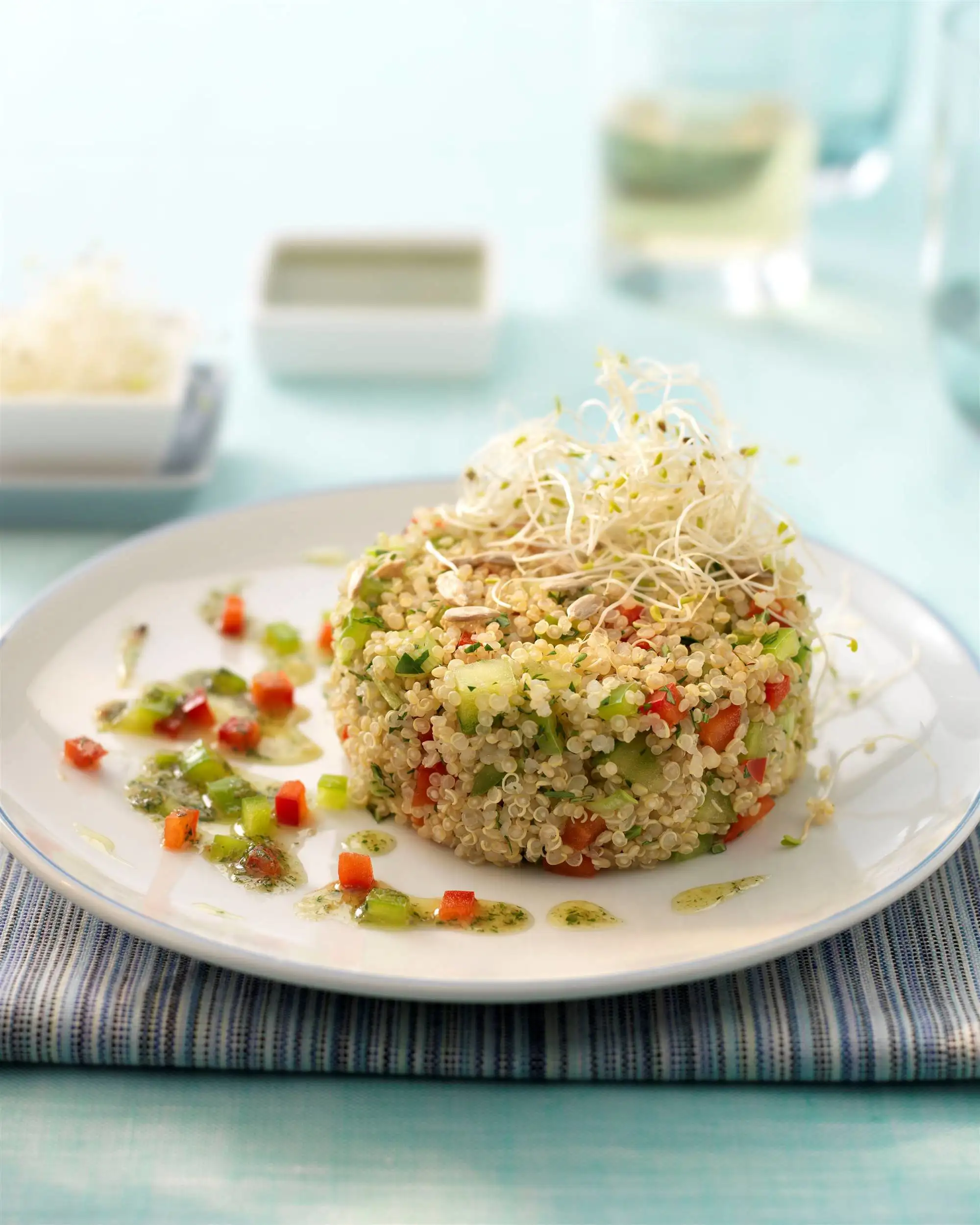 recetas de quinoa para cenar Ensalada de quinoa con alfalfa