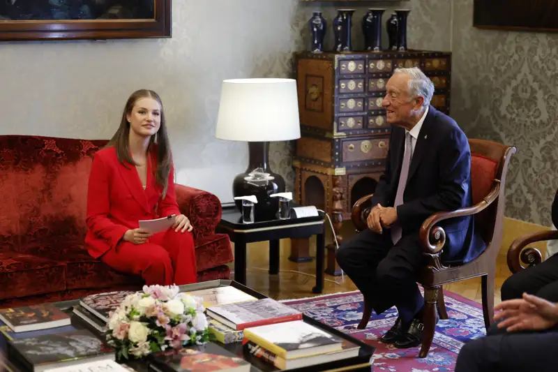 Leonor y el Presidente de Portugal