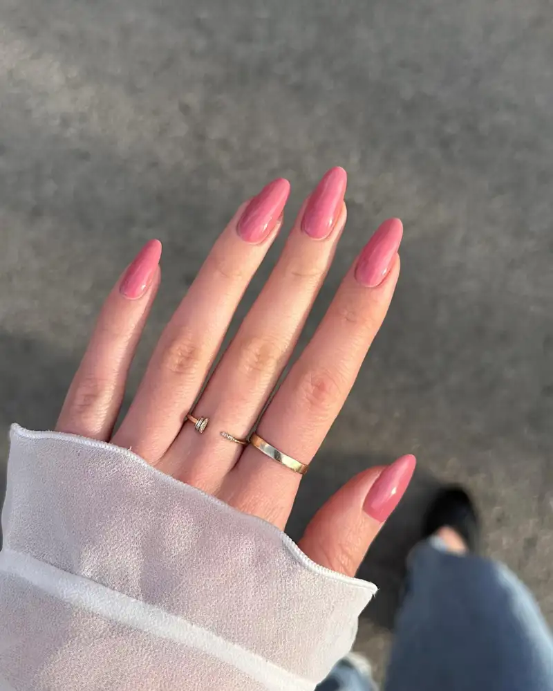 UÑAS PARA VESTIDO AZUL rosa colorete