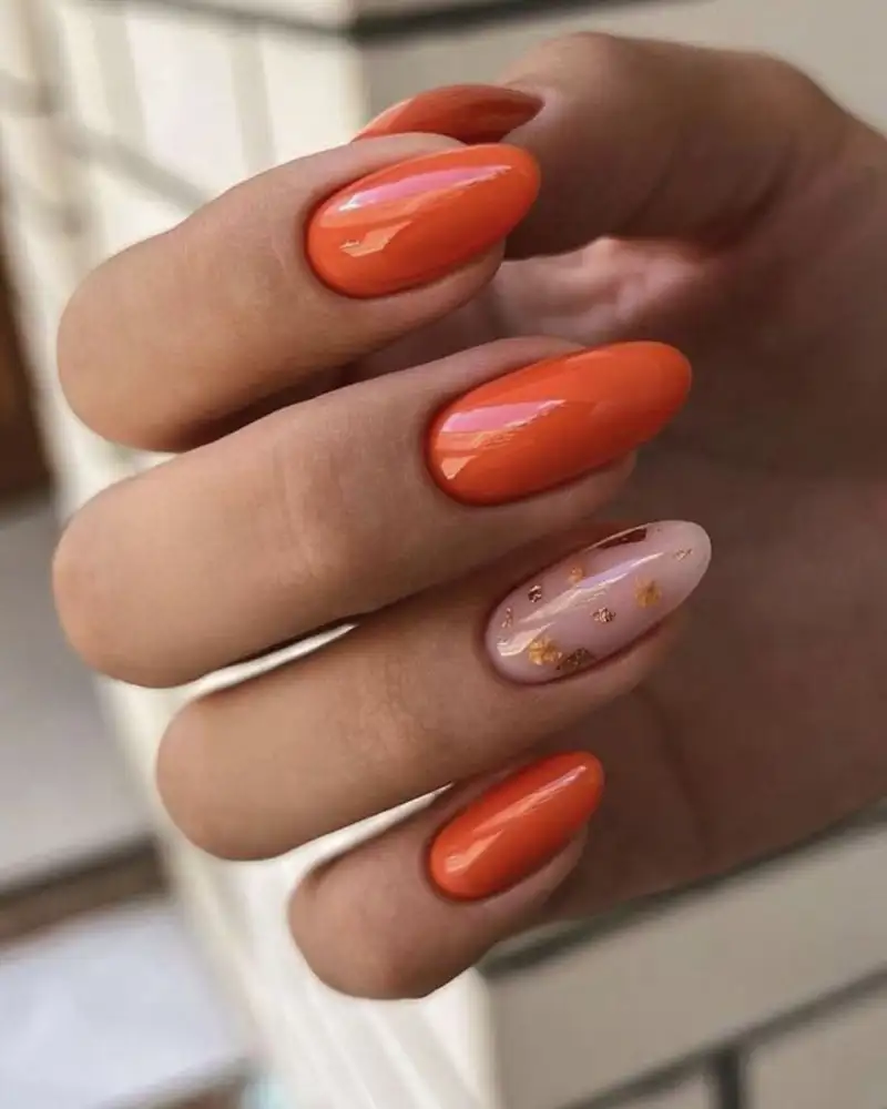 uñas vestido azul Mandarina