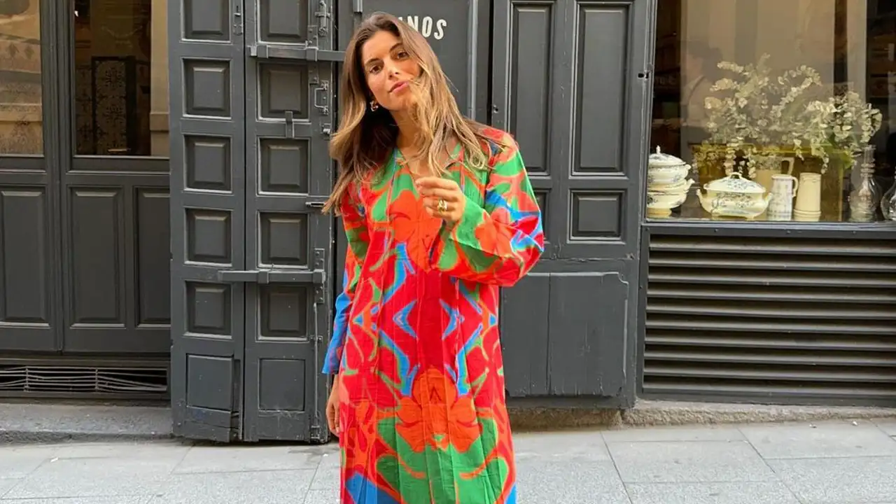 Vestidos boho con manguita y print elegante