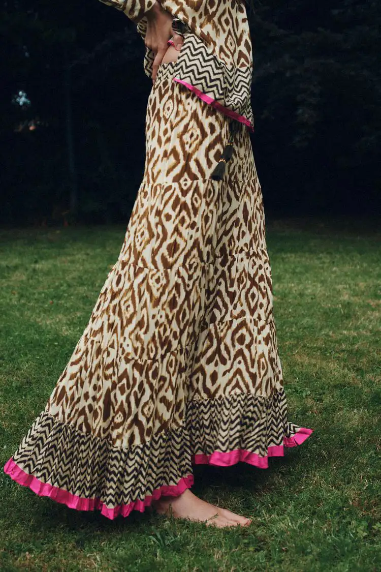 Falda boho combinada