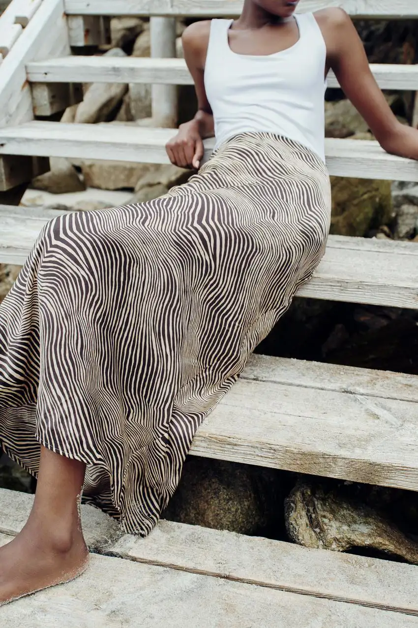 Falda estampado de zebra