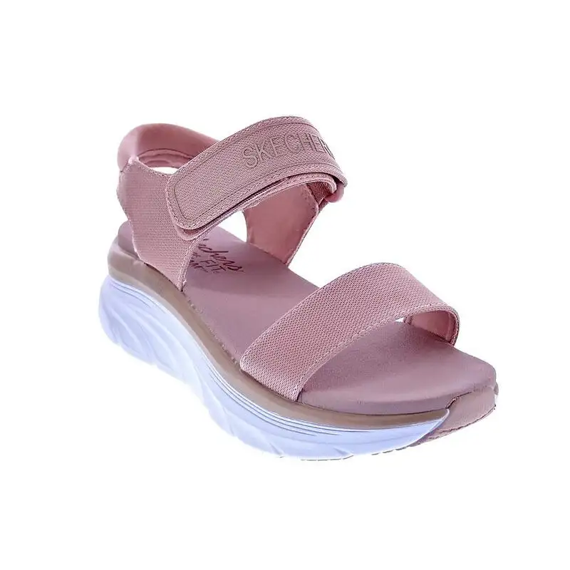 Sandalias skechers d lux rosa mujer