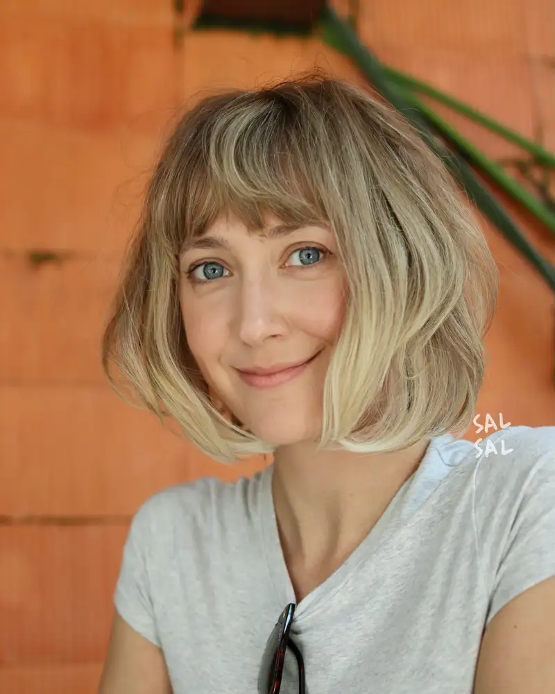 cortes de pelo corto para mujer 2024 con flequillo corto