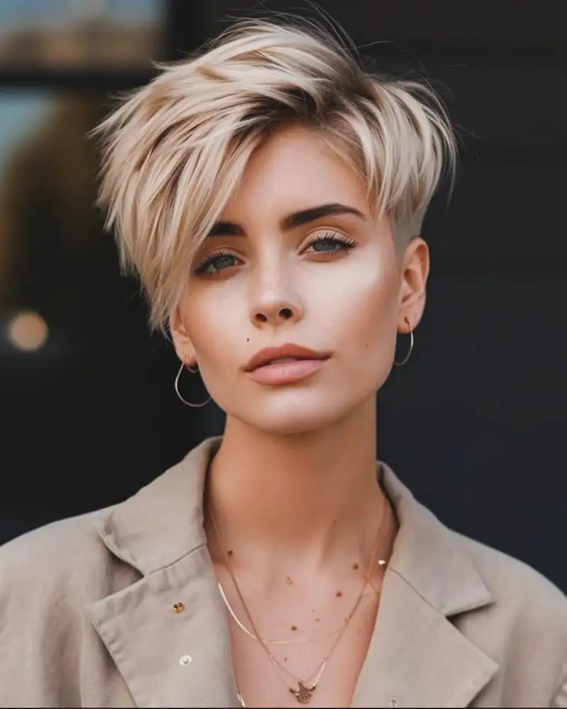 cortes de pelo corto para mujer 2024 Pixie desfilado